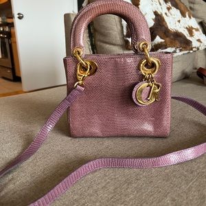 Lady Dior lizard mini